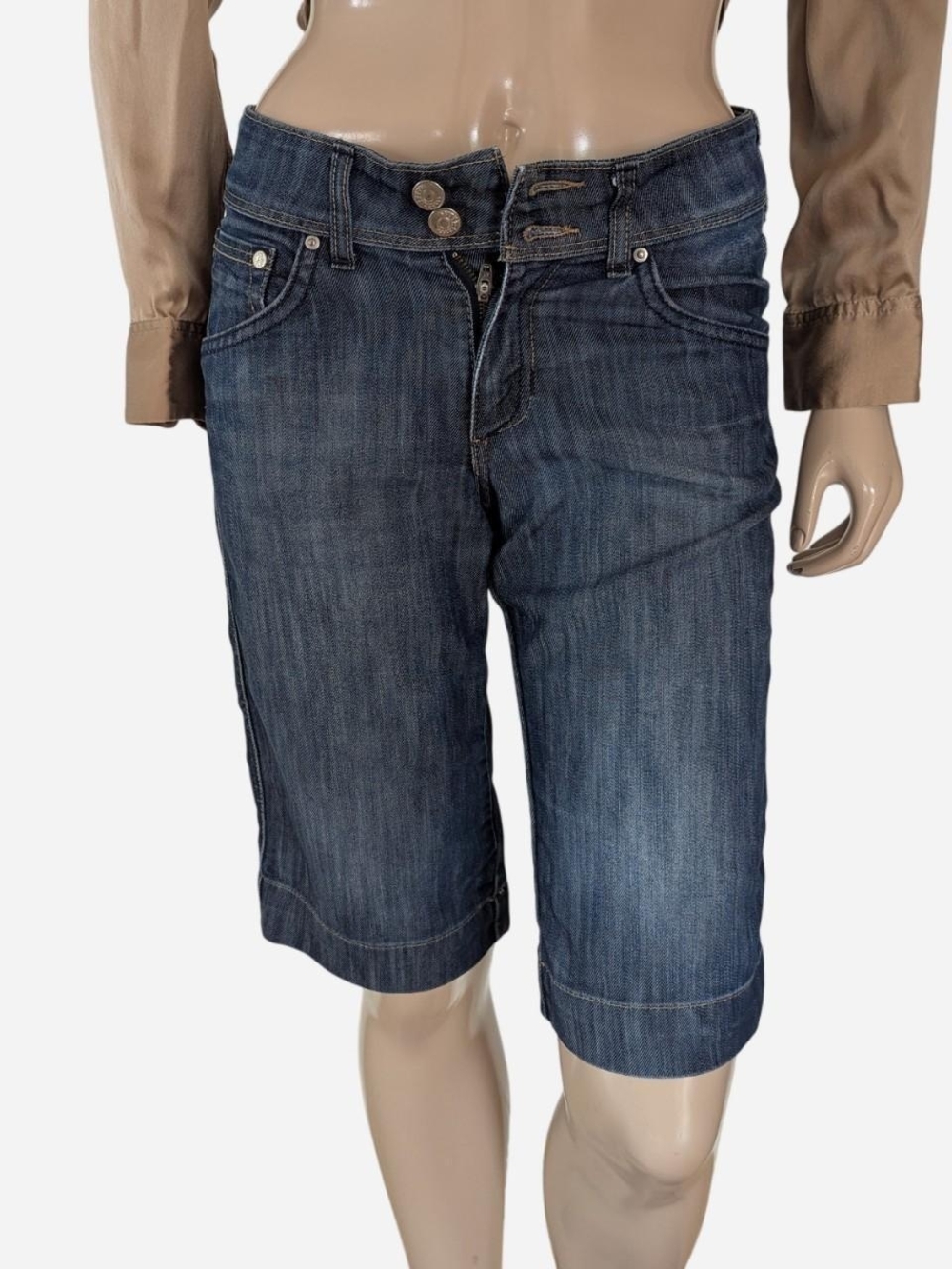 H&M Dark Blue Denim Capris